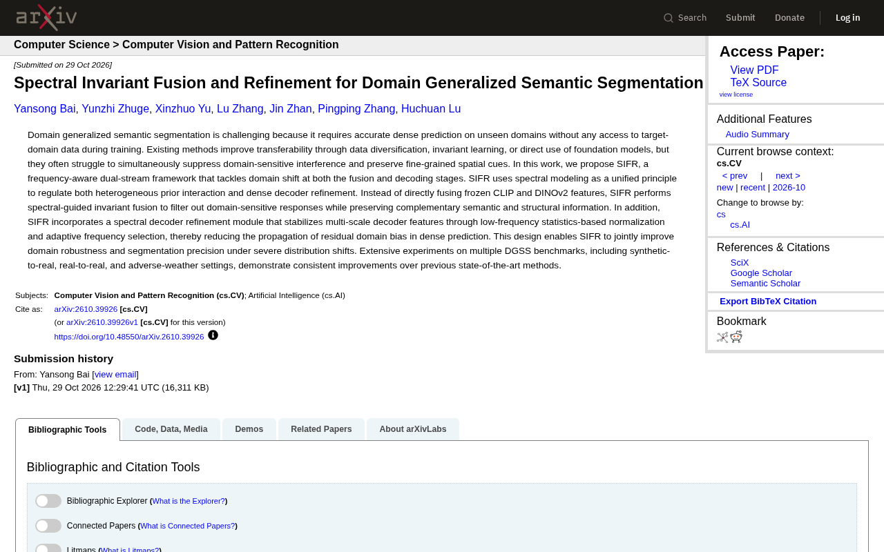SIFR: How a Spectral Dual-Stream Framework Solves Domain Generalized Semantic Segmentation