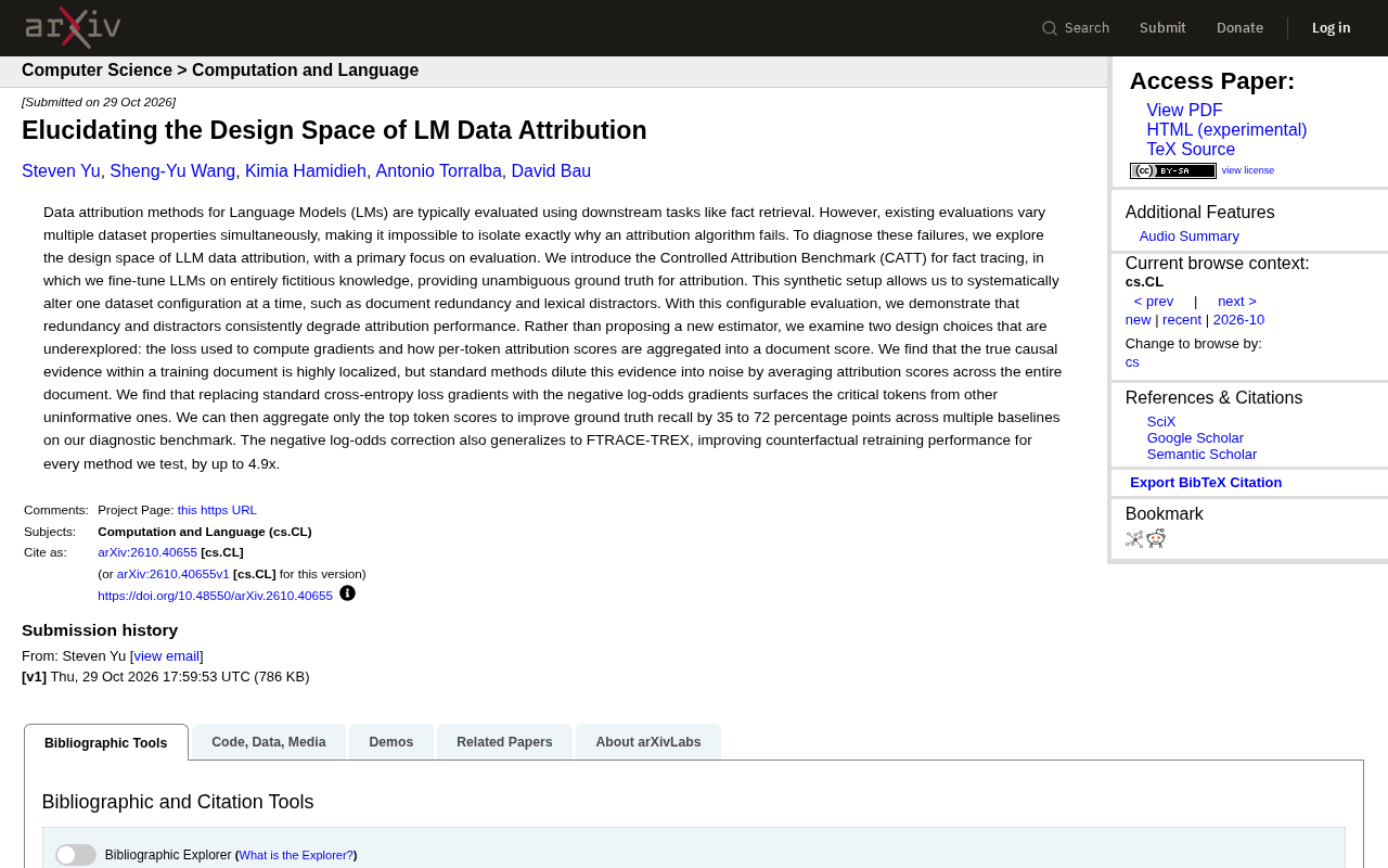LM Data Attribution Design Space: Negative Log-Odds Gradients Boost Recall