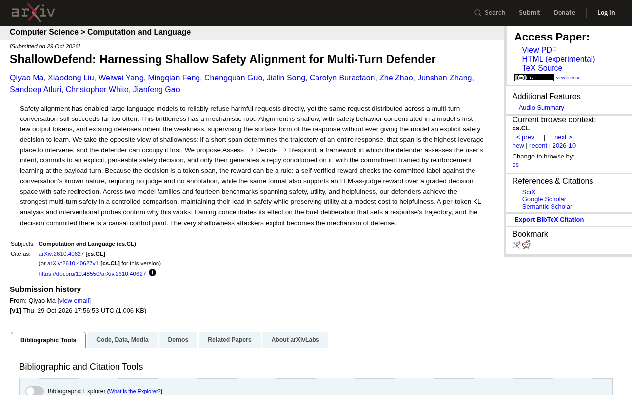 Shallow Alignment Becomes a Defense Strength: How ShallowDefend Safeguards Multi-Turn Conversations
