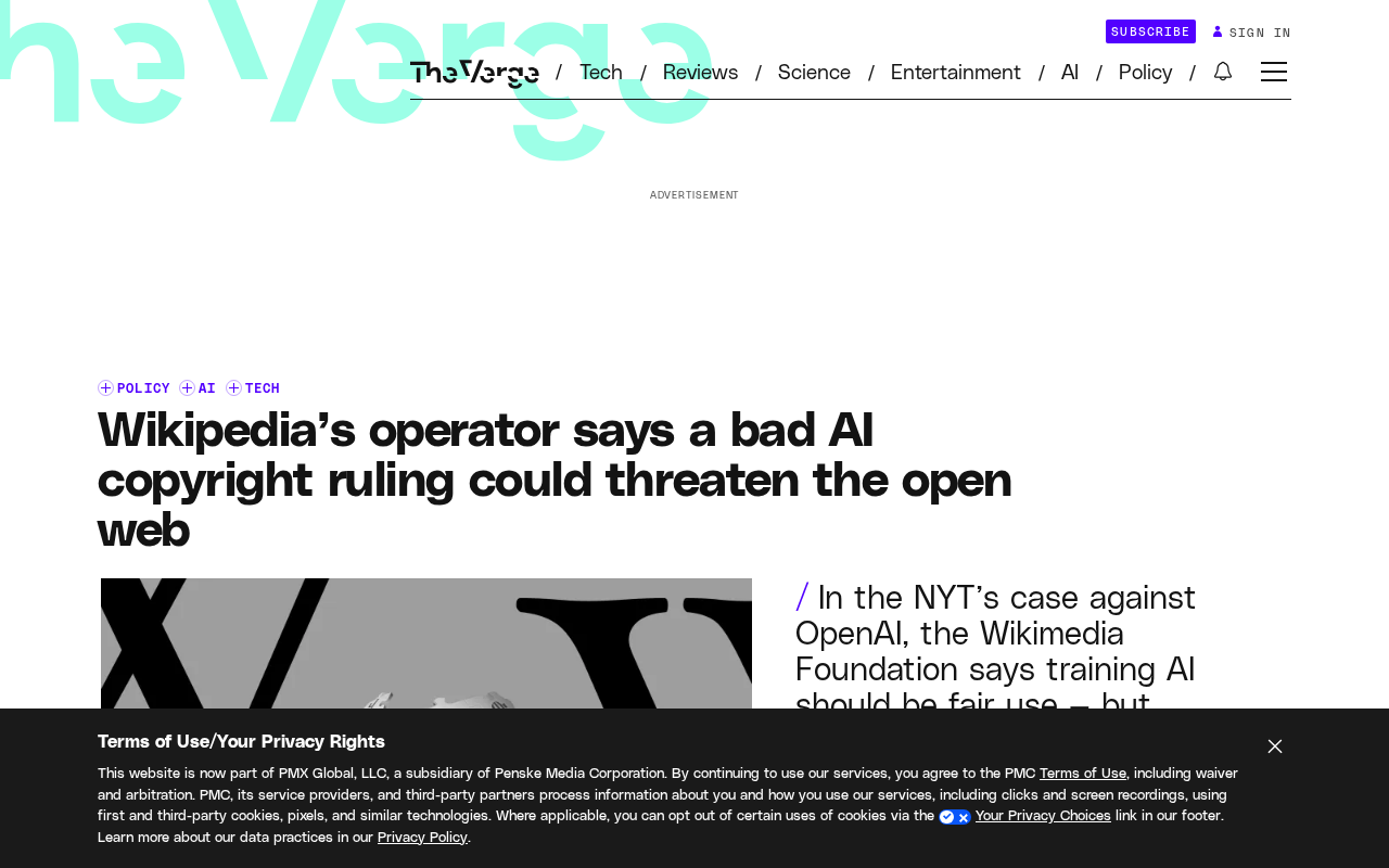 Wikipedia Warns: Extreme AI Copyright Rulings Could Threaten the Open Web