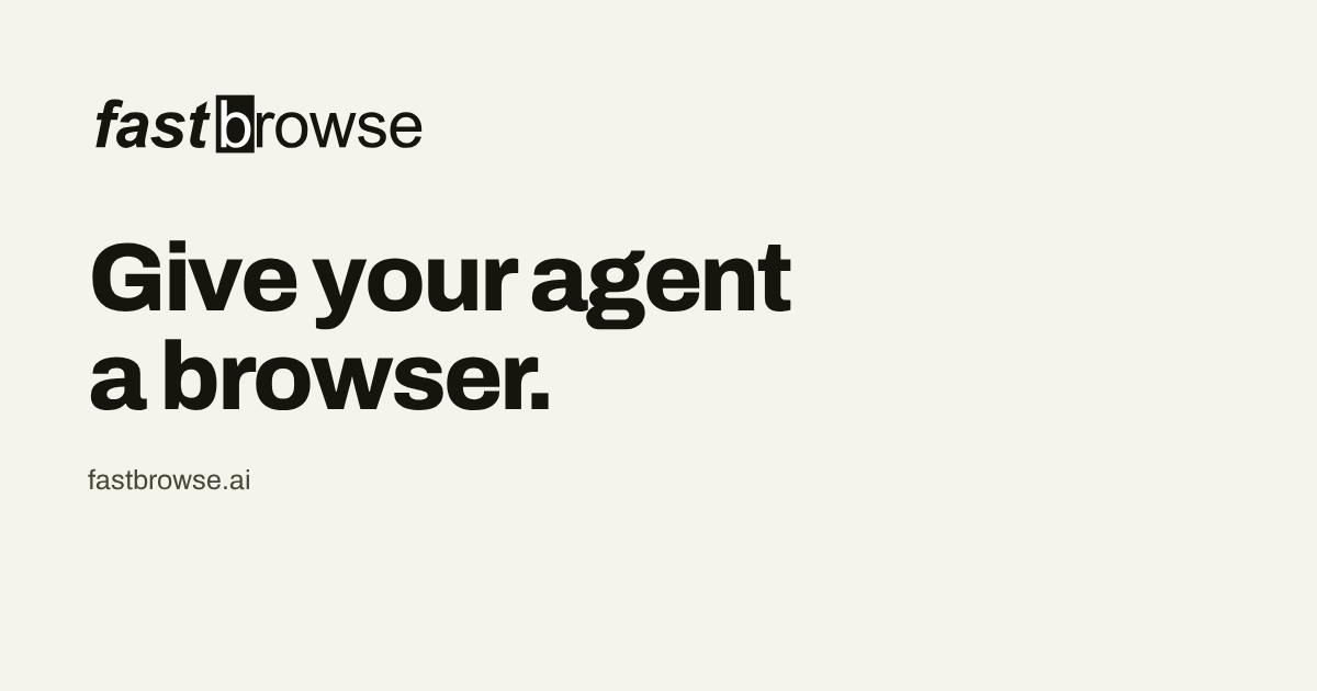 fastbrowse:开源浏览器Agent的速度革命