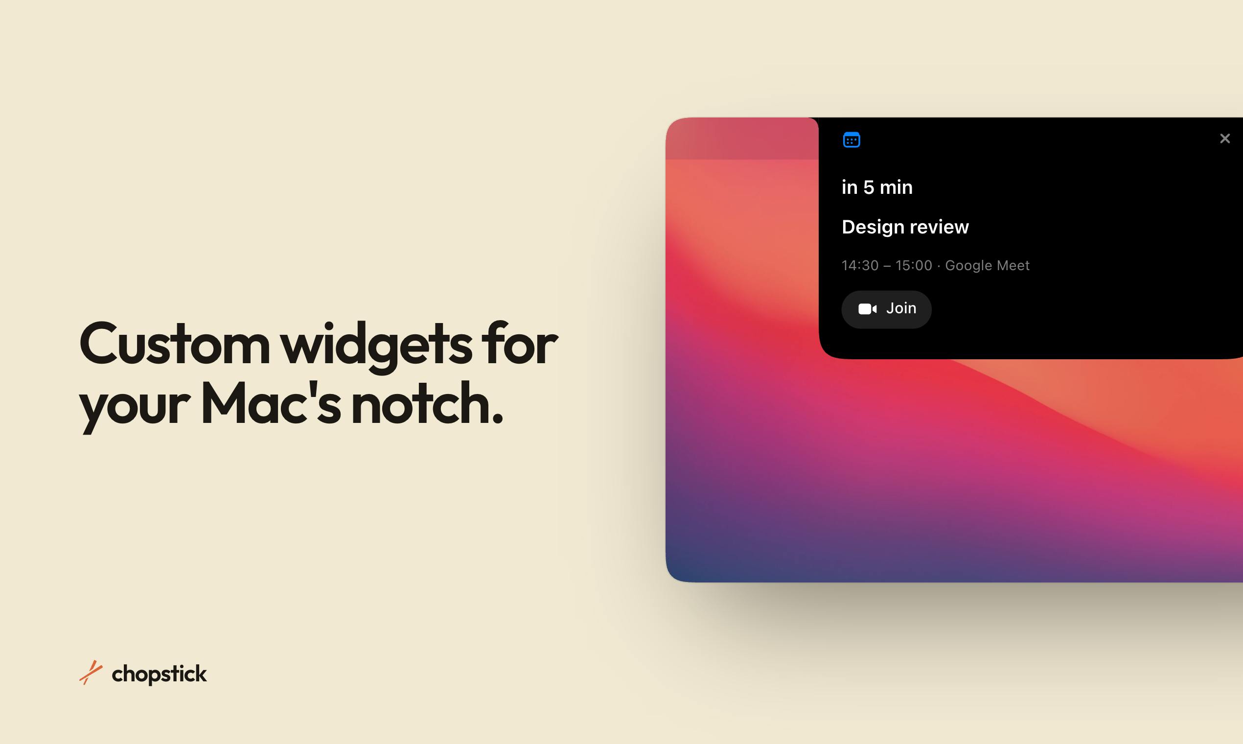 Chopstick producthunt page screenshot