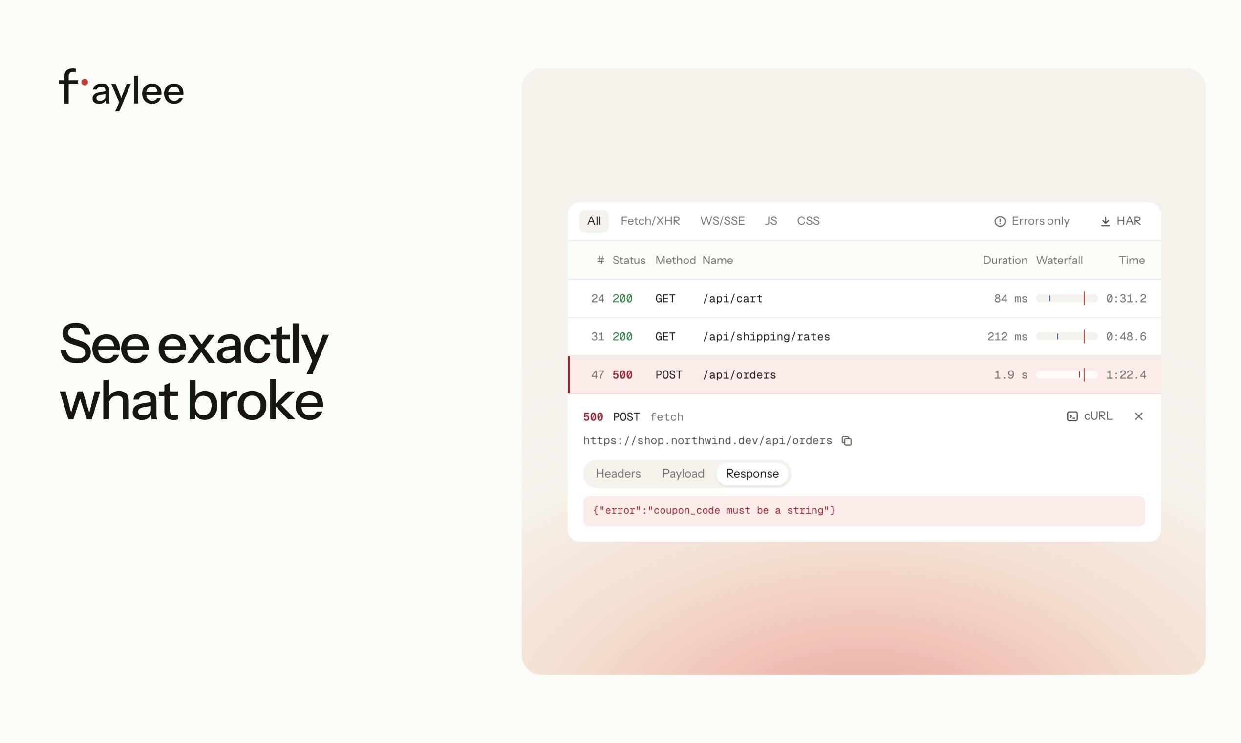 Faylee: Hand Bug Reports to AI Coding Agents for One-Click Fixes