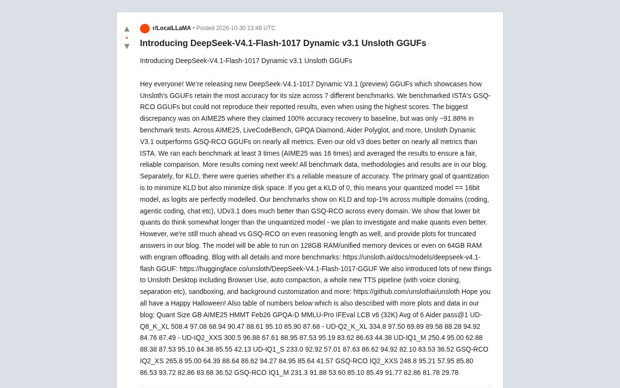 Unsloth发布DeepSeek-V4.1量化GGUF:低比特精度反超ISTA