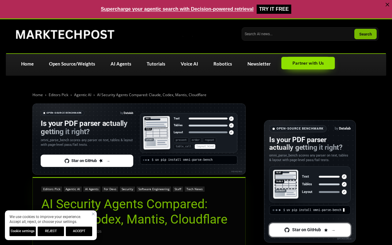 Four AI Security Agents Compared: Claude, Codex, Mantis, and Cloudflare