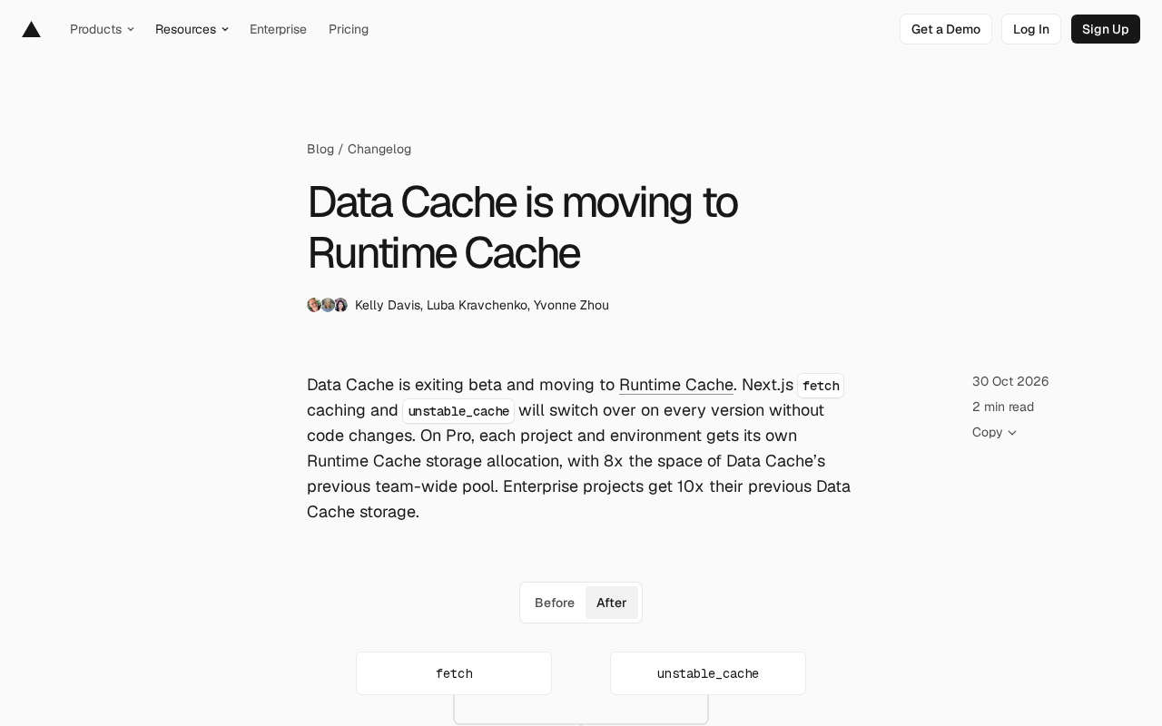 Next.js缓存升级:Data Cache迁移至Runtime Cache