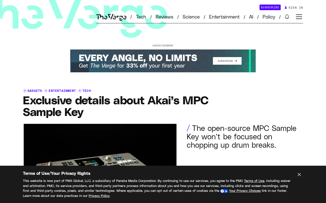 Akai MPC Sample Key曝光:开源硬件新玩法