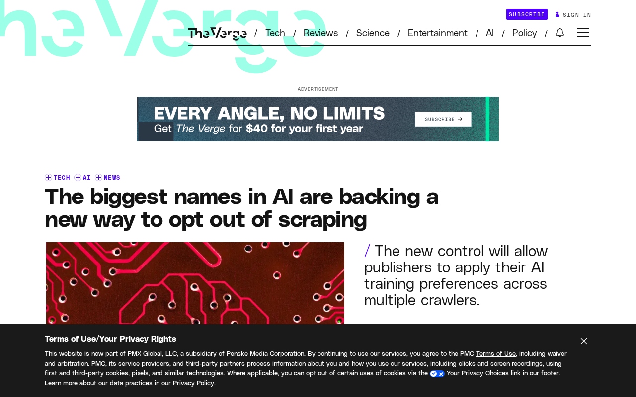 AI Giants Jointly Back New Standard: Publishers Can Opt Out of Content Scraping with One Click