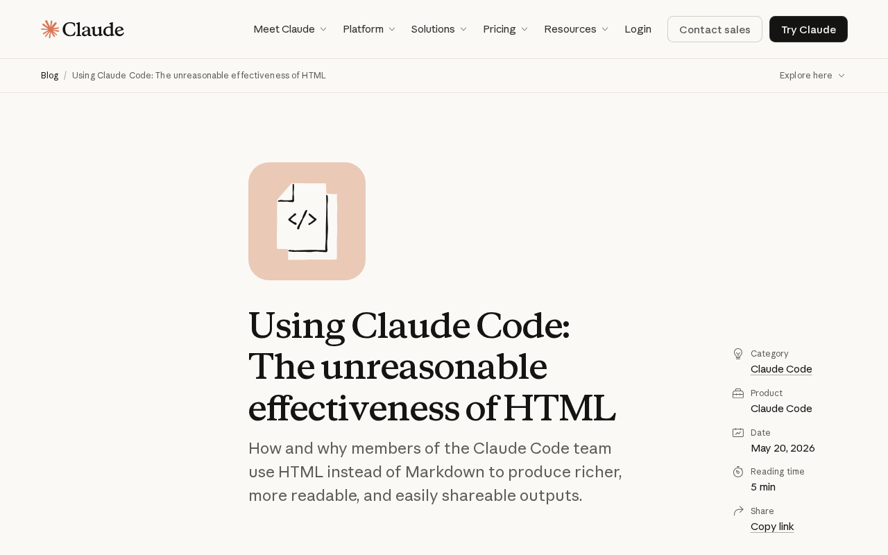 Claude Code Replaces Markdown with HTML Output: Reasons and Practical Guide