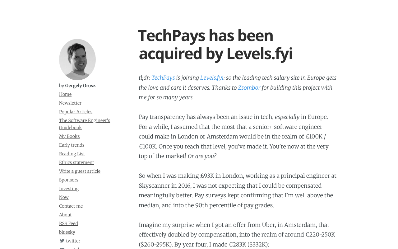 TechPays Acquired by Levels.fyi: A New Era for Tech Salary Transparency in Europe