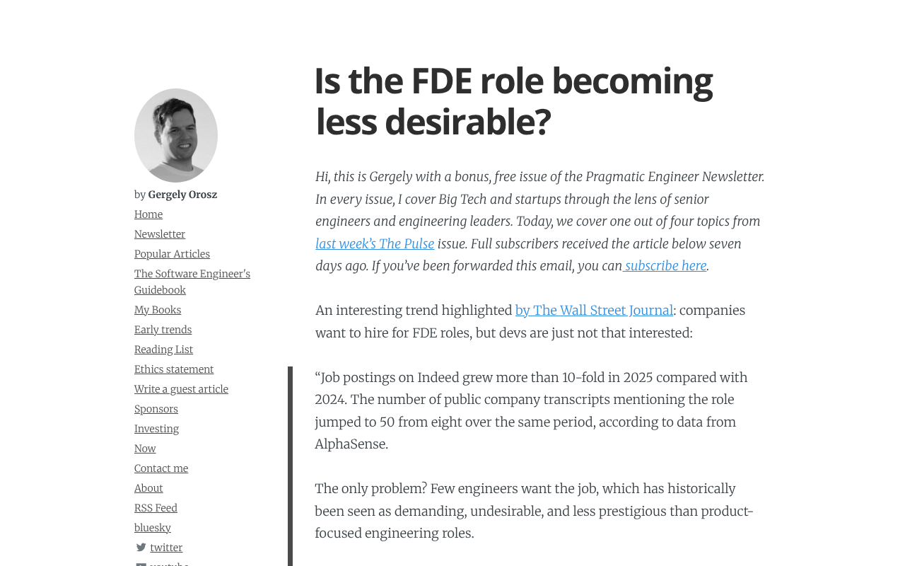 Why FDE (Forward Deployed Engineer) Roles Are Getting a Cold Reception: The Real Reasons Engineers Don't Want the Job