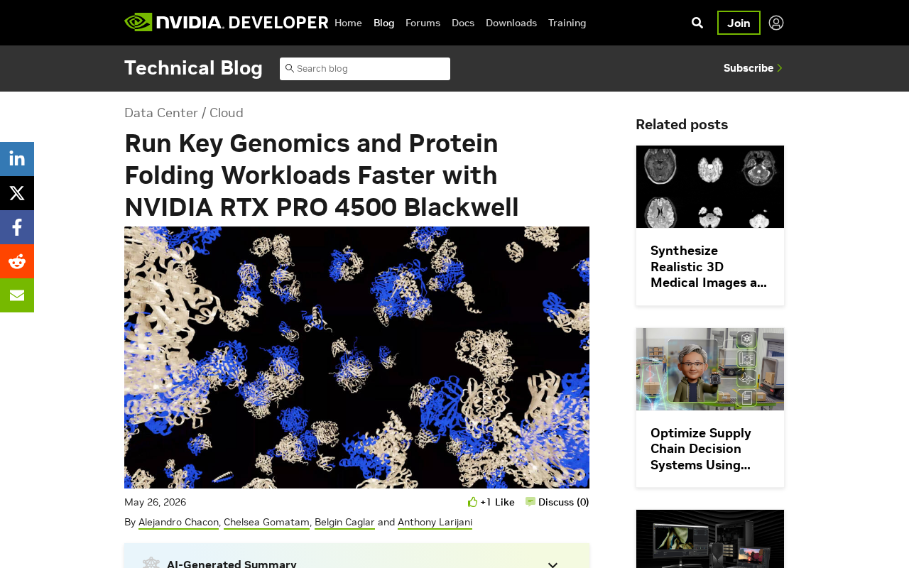 NVIDIA RTX PRO 4500 Accelerates Genomics and Protein Folding Workloads