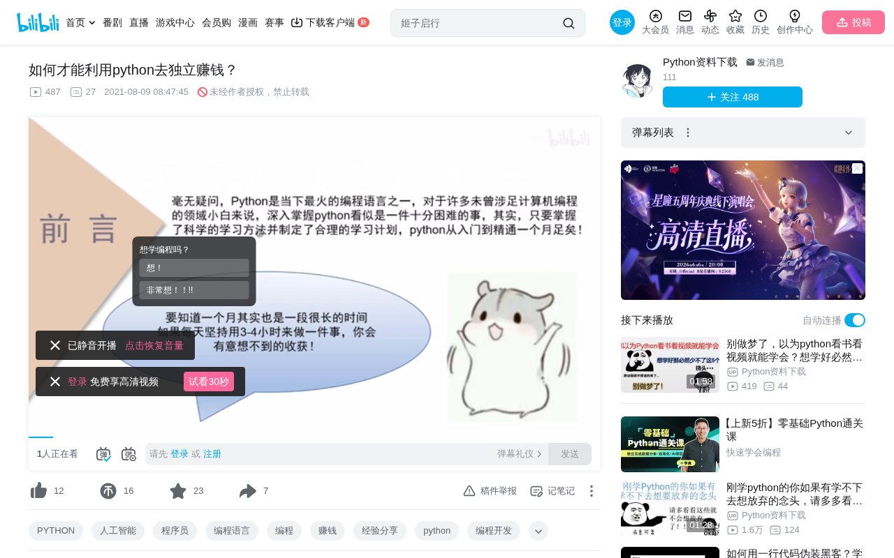 Python独立赚钱的5条可行路径
