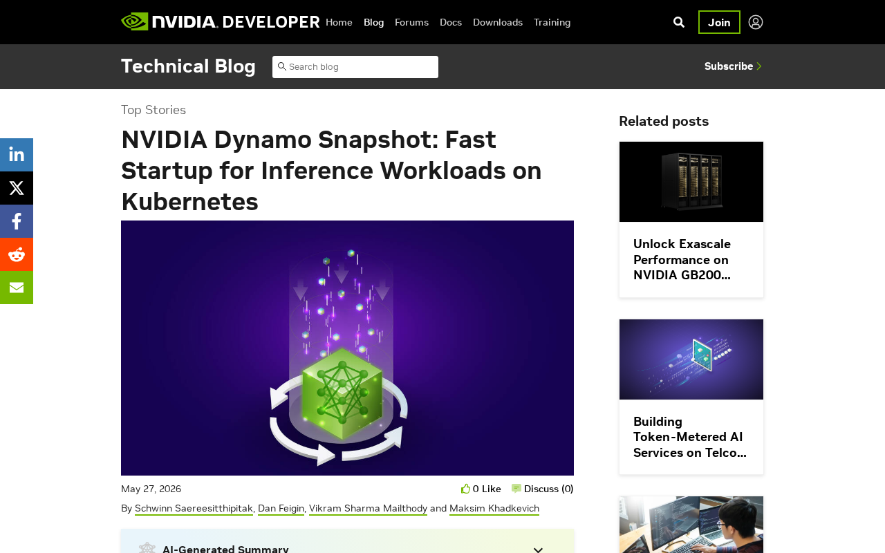NVIDIA Dynamo Snapshot: A Snapshot Recovery Solution for GPU Inference Cold Start Problems