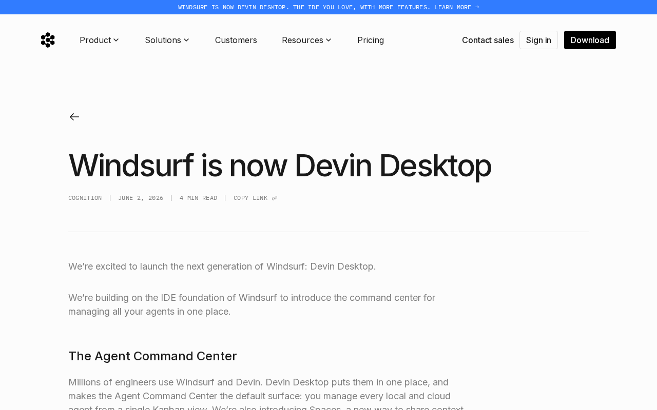Windsurf更名Devin Desktop:多智能体协作IDE平台全解析