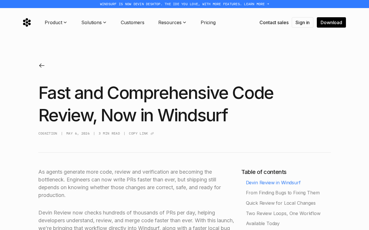 Windsurf集成Devin Review:IDE内置AI代码审查体验解析