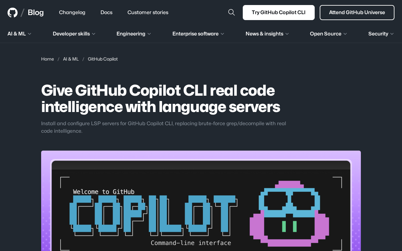 GitHub Copilot CLI Integrates LSP Language Servers: From Text Search to True Code Intelligence