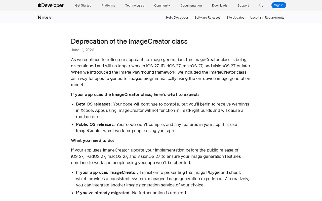 Apple Deprecates ImageCreator Class: Complete Migration Guide and Impact Analysis