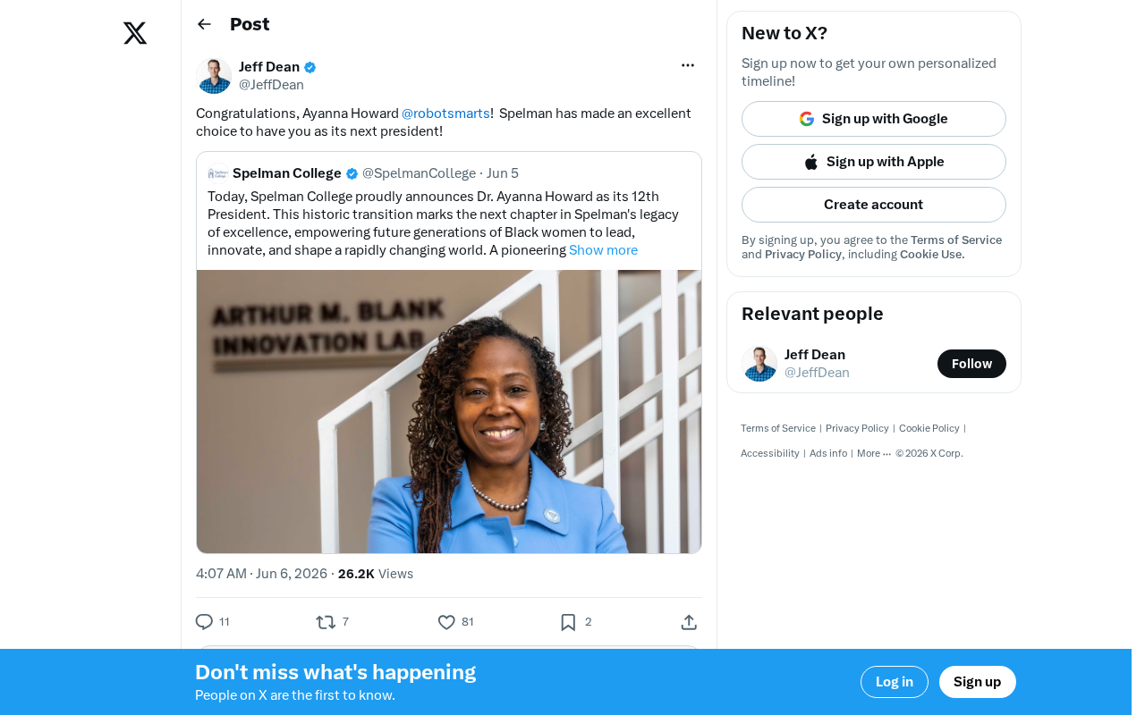 Ayanna Howard出任Spelman学院校长:AI机器人专家掌舵黑人女子学院