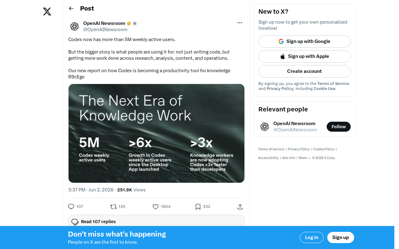 OpenAI Codex周活跃用户突破500万:从代码工具到知识工作平台的蜕变