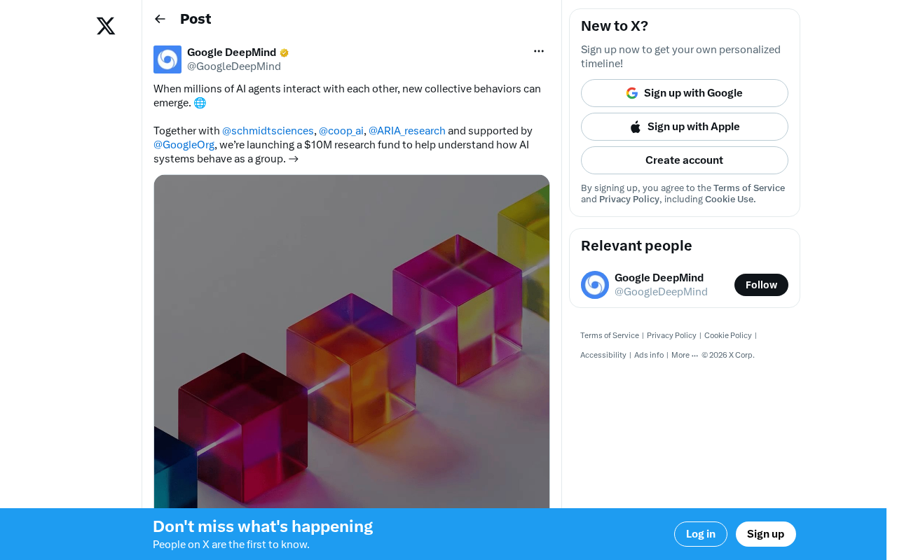A $10 Million Research Fund Launches: What Happens When Millions of AI Agents Interact with Each Other?
